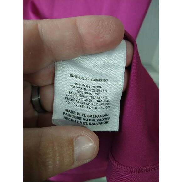 Nike Pro Woman M V Neck Purple SS Dri Fit Activewear Pullover Tee - Picture 7 of 9